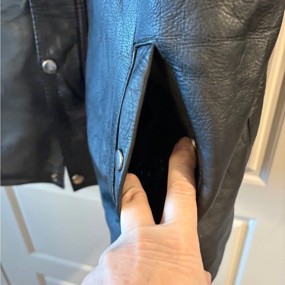 AGV Sport Italian Leather Motorcycle  Black Moto Biker Racer Jacket  XL